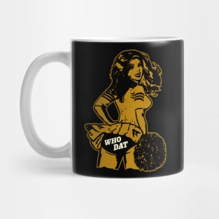 WHO DAT Cheerleader Mug